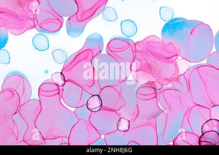 Alcohol ink pink, violet texture. Watercolor background for design.  High resolution oil painted texture for text. Seamless backdrop. Pink  brushstrok Stock Photo
