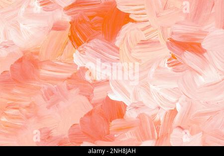 Abstract pastel orange and white background painting. Brush strokes on paper. Template for card, invitation. Copy space for text, design art work or p Stock Photo