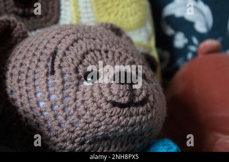 Crochet Teddy Bear Stock Photo