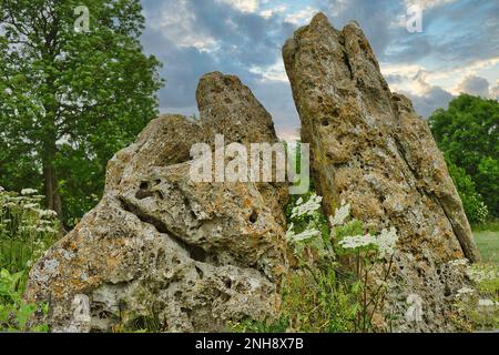 The Whispering Knights Rollright Stones,  Oxfordshire, UK Stock Photo