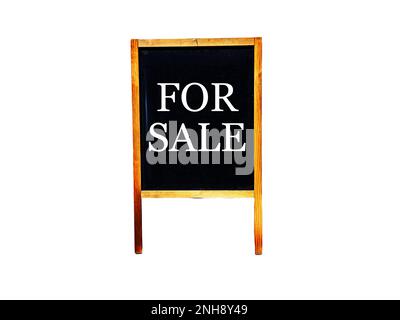 for sale text on a board with wooden frames Stock Photo