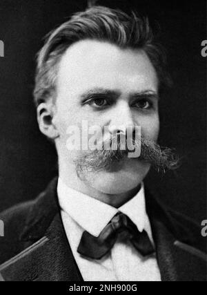Friedrich Nietzsche (1844-1900), German philosopher. Photo by Friedrich Hermann Hartmann  (1822-1902), circa 1875. Stock Photo