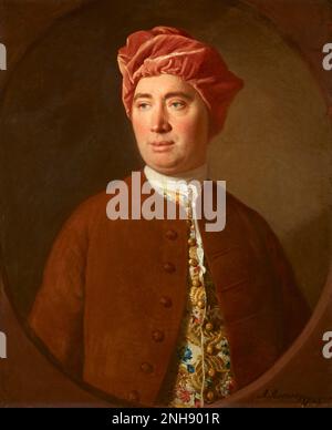 David Hume (1711-1776), Scottish Enlightenment philosopher, historian, and economist, best known for his highly influential system of philosophical empiricism, skepticism, and naturalism. Painting by Allan Ramsay  (1713-1784), 1754. Stock Photo