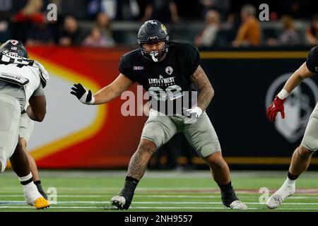 West offensive lineman Jacky Chen (62) of Pace blocks during the