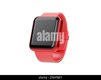 Smart watch close-up on a white background. 3d render Stock Photo