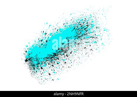 Ink splashes isolated on white background Stock Photo