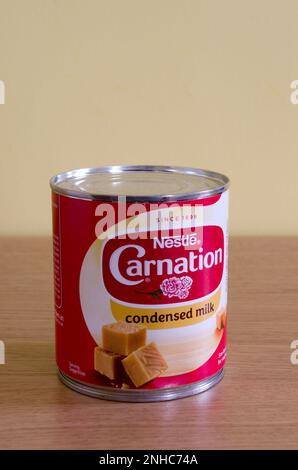 Can of Nestle Carnation Condensed Milk, UK Stock Photo