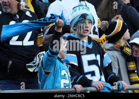 CHARLOTTE, NC - DECEMBER 18: Carolina Panthers defensive back T.J. Carrie  (27) during an NFL football game between the Pittsburg Steelers and the  Carolina Panthers on December 18, 2022 at Bank of