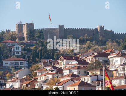 Ohrid old town in Macedonia, panorama landscape Stock Photo