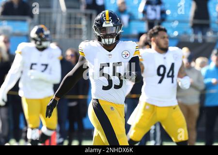 December 18, 2022: Pittsburgh Steelers linebacker T.J. Watt (90) during the  first half of the NFL matchup against the Carolina Panthers in Charlotte,  NC. (Scott Kinser/Cal Sport Media Stock Photo - Alamy