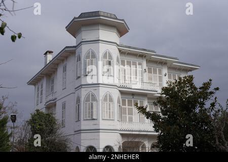 An Old building in Buyuk Ada, Istanbul, Turkiye Stock Photo