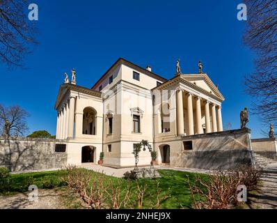Vicenza, Veneto, Italy. Villa La Rotonda is a Renaissance villa just outside Vicenza in northern Italy, and designed by Andrea Palladio. The proper Stock Photo