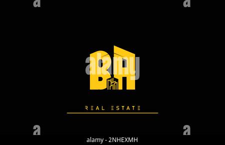 Real Estate letters Initials Monogram logo BA , AB Stock Vector