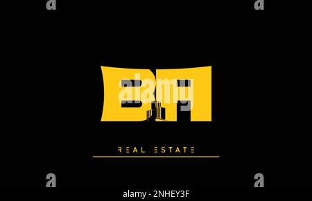 Real Estate letters Initials Monogram logo BA , AB Stock Vector