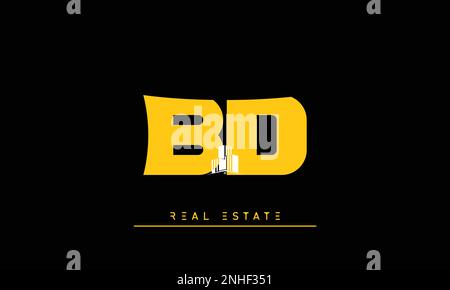 Real Estate letters Initials Monogram logo BD , DB Stock Vector