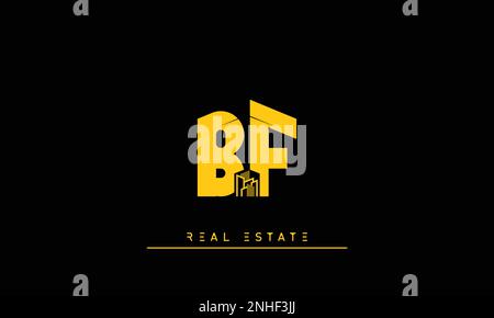 Real Estate letters Initials Monogram logo BF , FB Stock Vector