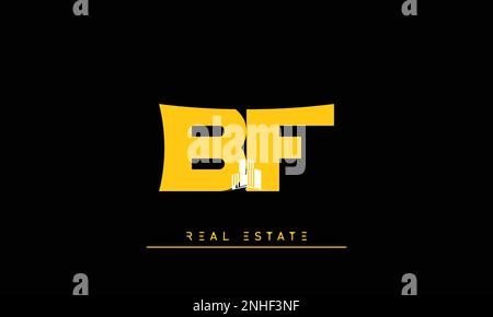 Real Estate letters Initials Monogram logo BF , FB Stock Vector