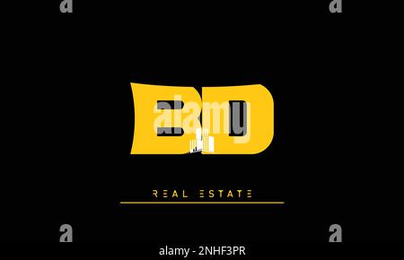 Real Estate letters Initials Monogram logo BD , DB Stock Vector