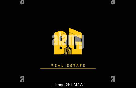 Real Estate letters Initials Monogram logo BG , GB Stock Vector