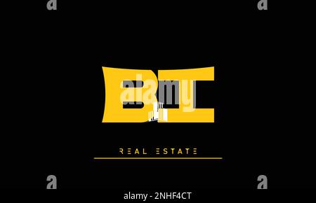 Real Estate letters Initials Monogram logo BI , IB Stock Vector