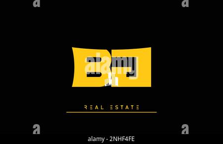 Real Estate letters Initials Monogram logo BJ , JB Stock Vector