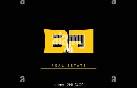 Real Estate letters Initials Monogram logo BJ , JB Stock Vector