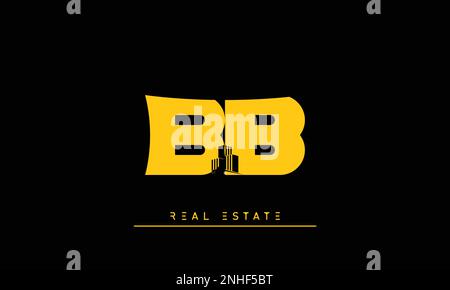 Real Estate letters Initials Monogram logo BB Stock Vector