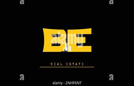 Real Estate letters Initials Monogram logo BE , EB Stock Vector