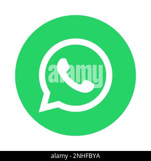 WattsApp instant messaging app icon. Square shape vector illustration. Stock Vector