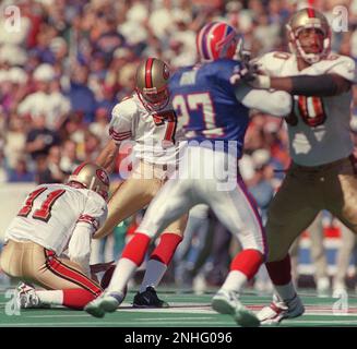 San Francisco 49ers vs. Los Angeles Rams. NFL match poster. Two american  football players silhouette facing each other on the field. Clubs logo in  bac Stock Photo - Alamy