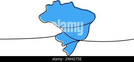 Country Shape Illustration Brazil Stock Vector (Royalty Free