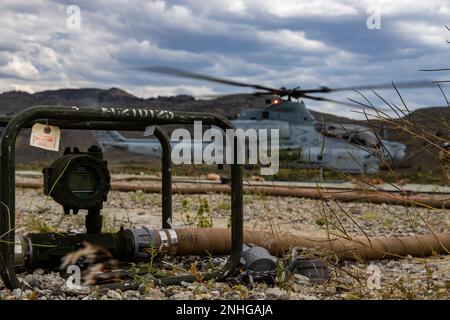 Components of a forward arming and refueling point descend during ...