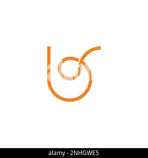 letter b loop spiral motion line logo vector Stock Vector