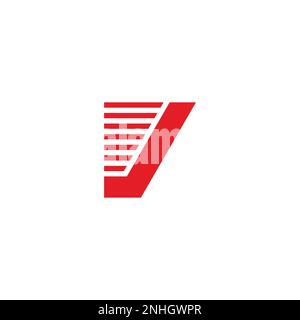 letter v abstract fast motion logo vector Stock Vector