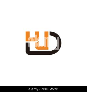 letter wd colorful geometric logo vector Stock Vector
