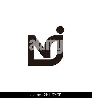letter nj geometric infinite logo vector Stock Vector