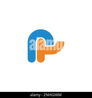 letter rt simple abstract curve logo vector Stock Vector