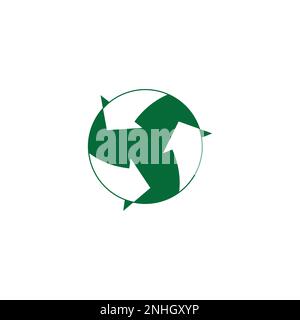 green round recycle negative space symbol vector Stock Vector
