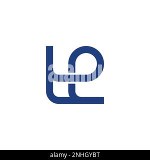 letter te simple loop geometric logo vector Stock Vector
