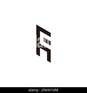 letter ch abstract line dimensional logo vector Stock Vector