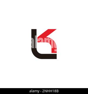 letter lk simple linked colorful logo vector Stock Vector