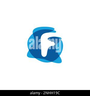 letter gf global earth blue abstract vector Stock Vector