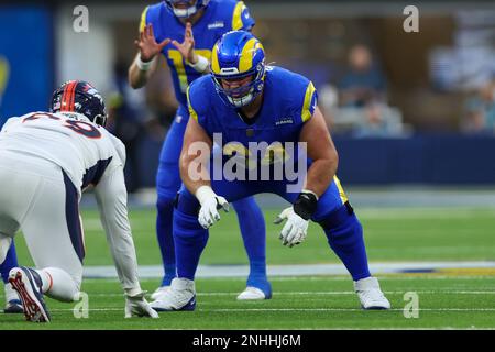 Los Angeles Rams center Matt Skura (64) walks back to the locker room  before an NFL football game against the Arizona Cardinals, Sunday, Nov. 13,  2022, in Inglewood, Calif. (AP Photo/Kyusung Gong