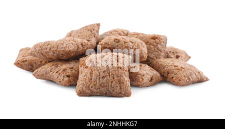 Sweet crispy corn pads isolated on white Stock Photo