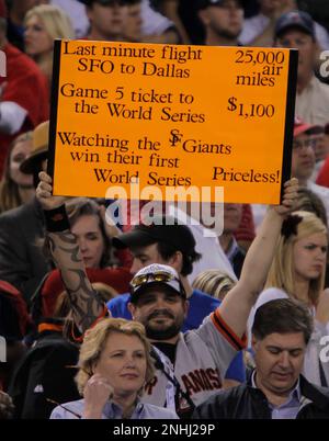 San Francisco Giants vs. Texas Rangers, 2010 World Series Game 5