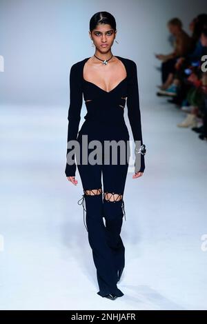 NENSI DOJAKA Autumn-Winter 2023-2024 Runway during London Fashion Week on February 2023 - London; UK 19/02/2023 Stock Photo