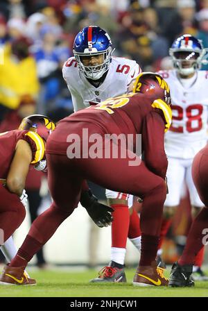 December 18 2022: Washington Commanders defensive tackle Daniel Wise (92)  prior to the NFL game between the New York Giants and the Washington  Commanders in Landover, MD. Reggie Hildred/CSM/Sipa USA(Credit Image: ©