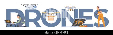 Drones composition set with unmanned aerial vehicles and monitoring ...