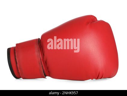 New red boxing glove isolated on white Stock Photo