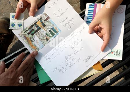 Creators look at letter received through the week from the gold leaf